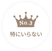 特にいらない