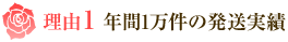 理由1 年間1万件の発送実績